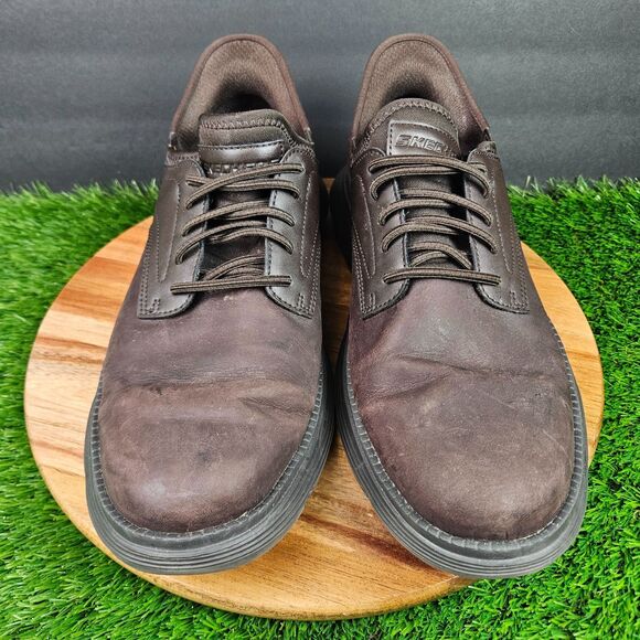 Skechers Garza Gervin Shoes Mens 12 Brown Slip-Ins Sneakers Leather SN 205046 main image 11